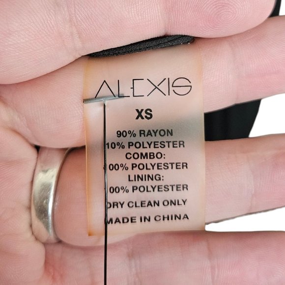 Alexis Sunniva Pleated Strapless Black Maxi Dress Gown - Picture 9 of 13